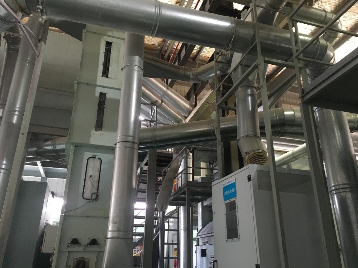 این تصویری از مرکز تولید در کارخانه یوانچن است که خط تولید نمد سوزنی کامل تولید شده توسط AUTEFA Solutions آلمان را نشان می دهد.